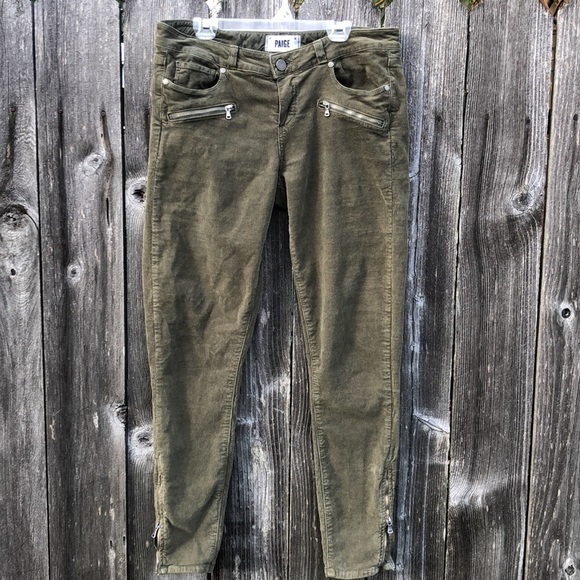 PAIGE Corduroy Stretch Skinny Pants Ankle Zipper Size 29. Fits like size 6/7-ish - Picture 2 of 14